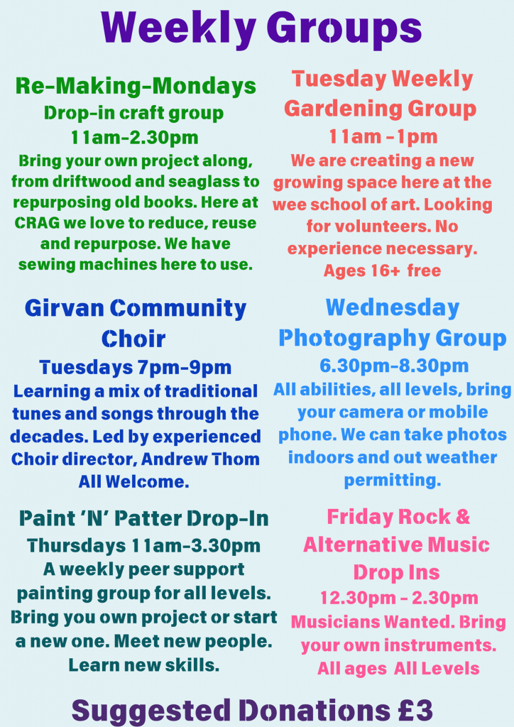 Weekly Groups Information - Troon Community Council